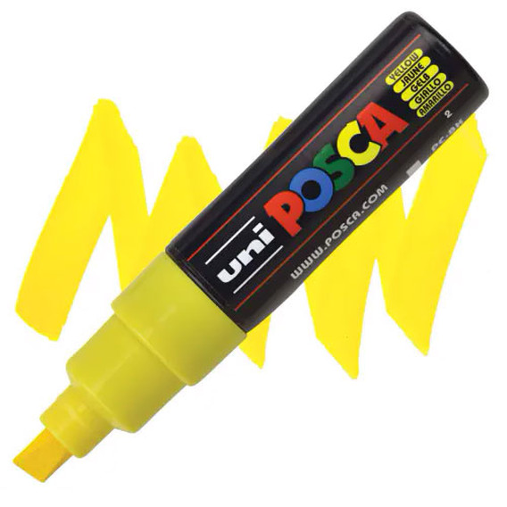 Uni Posca(Uni-Ball) Μαρκαδόρος PC-8K 8mm (Κίτρινο)