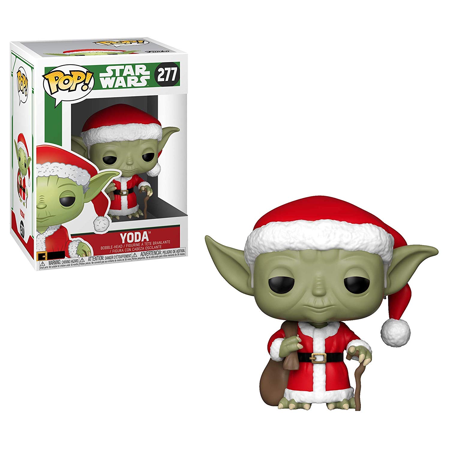 Funko Pop! Star Wars:Holiday Santa Yoda - #277 Bobble-Head Vinyl Figure