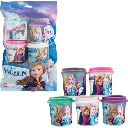 AS Company Πλαστελίνη Disney Frozen Σακουλάκι Με 5 Βαζάκια Και Καπάκια Καλουπάκια 570gr (Για 3+ Χρονών)