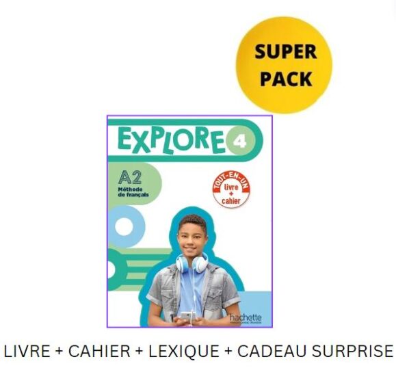 Explore Mini 4  - Super Pack (Livre + Cahier + Lexique + Cadeau Surprise)