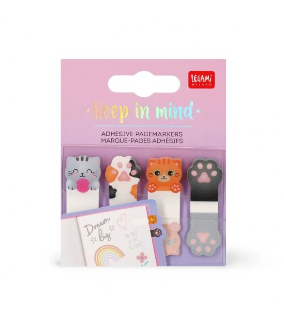 Legami Milano Αυτοκόλλητοι Σελιδοδείκτες Keep In Mind Kitty (4 διαφορετικά σχέδια)