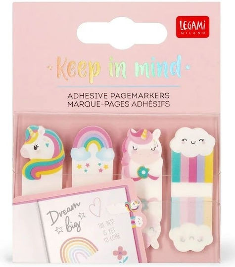 Legami Milano Αυτοκόλλητοι Σελιδοδείκτες Keep In Mind Unicorn (4 διαφορετικά σχέδια)