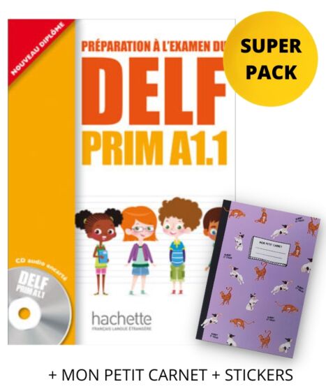 Super Pack Delf Prim A1.1(+ Μon Petit Carnet+Stickers)​(Πακέτο Μαθητή)