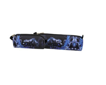 Polo Κασετίνα ''Βαρελάκι'' Original Wallet Shapes με φερμουάρ και δώρο πορτοφολάκι (Μαύρο/Μπλε)