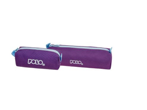 Polo Κασετίνα ''Βαρελάκι'' Original Wallet με φερμουάρ και δώρο πορτοφολάκι (Βιολετί/Ανοιχτό Κυανό)