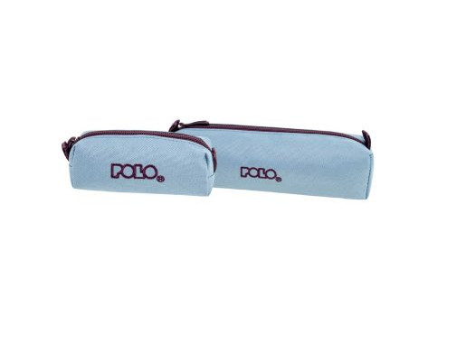 Polo Κασετίνα ''Βαρελάκι'' Original Wallet με φερμουάρ και δώρο πορτοφολάκι (Γαλάζιο/Μωβ)