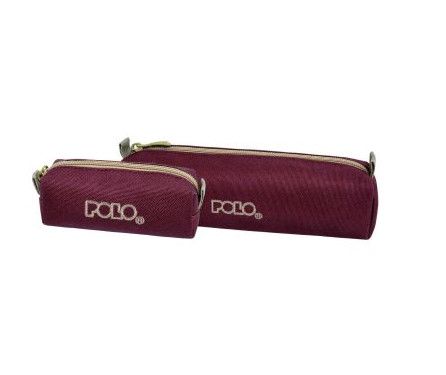 Polo Κασετίνα ''Βαρελάκι'' Original Wallet με φερμουάρ και δώρο πορτοφολάκι (Κεραμίδι/Χρυσό)