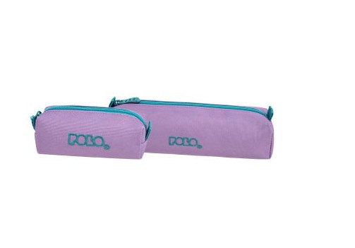 Polo Κασετίνα ''Βαρελάκι'' Original Wallet με φερμουάρ και δώρο πορτοφολάκι (Λιλά/Πετρόλ)