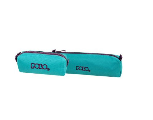 Polo Κασετίνα ''Βαρελάκι'' Original Wallet με φερμουάρ και δώρο πορτοφολάκι (Πετρόλ/Μωβ)