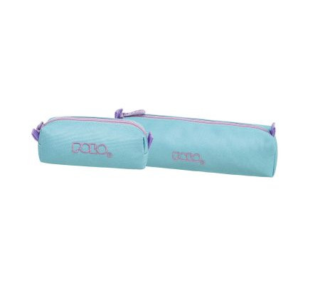 Polo Κασετίνα ''Βαρελάκι'' Original Wallet με φερμουάρ και δώρο πορτοφολάκι (Τιρκουάζ/Λιλά)