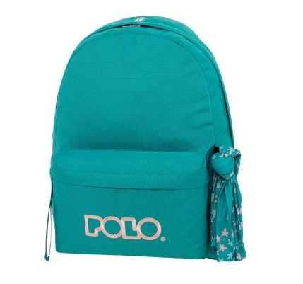 Polo Σακίδιο Original Scarf (Δώρο μαντήλι multiscarf Polo) (Κυανό σακίδιο με Κυανό /Ανοιχτό Ροζ Μαντήλι)