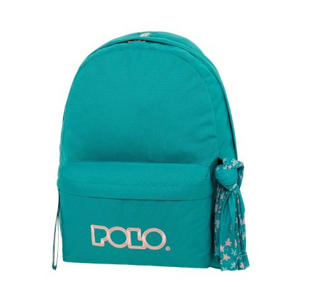 Polo Σακίδιο Original Scarf (Δώρο μαντήλι multiscarf Polo) (Κυανό σακίδιο με Κυανό /Ροζ Μαντήλι)