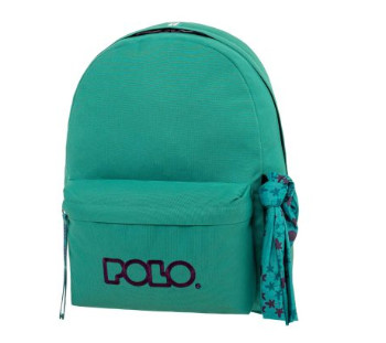 Polo Σακίδιο Original Scarf (Δώρο μαντήλι multiscarf Polo) (Πετρόλ σακίδιο με Μωβ/Πετρόλ Μαντήλι)