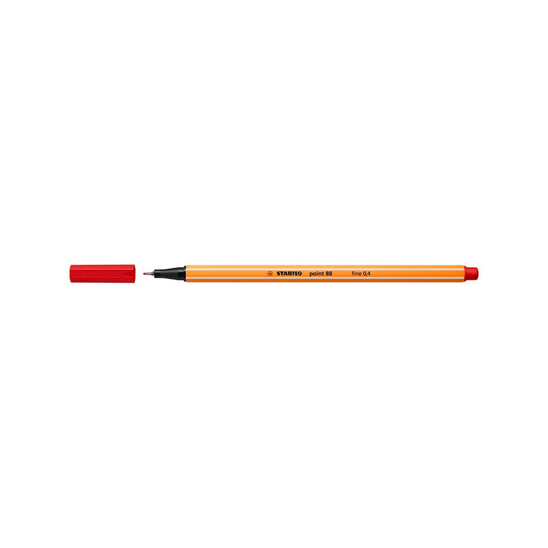 Stabilo Point 88 Μαρκαδόρος 88/40 Red 0.4mm