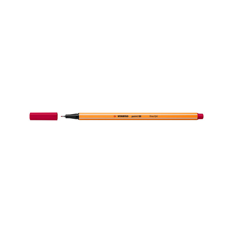 Stabilo Point 88 Μαρκαδόρος 88/50 Deep Red 0.4mm