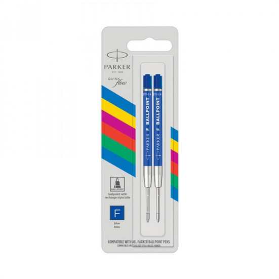 Parker Ανταλλακτικό Ballpoint F Μπλε (Σετ 2τμχ.)