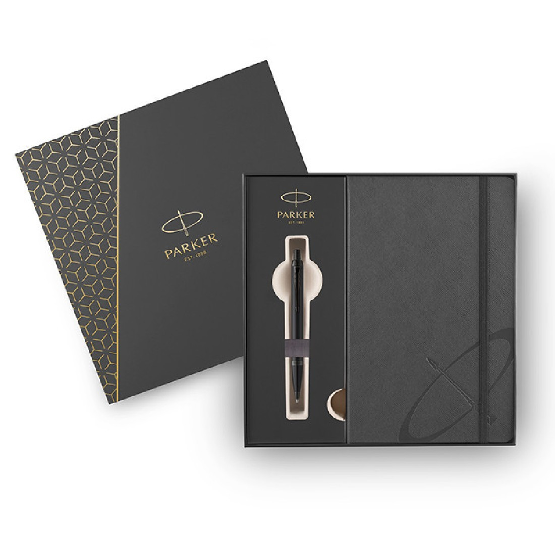 Parker IM Core Rollerbal Στυλό Metal Black (Set Ballpen and Notebook)