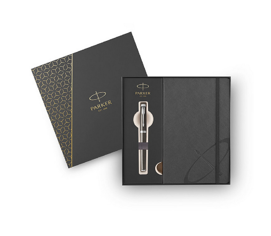 Parker IM Core Σετ Πένα & Notebook (Δώρο Mαύρη Θήκη) Dark Espresso