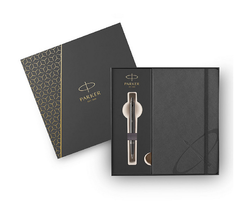Parker IM Mono Σετ Στυλό & Notebook (Δώρο Mαύρη Θήκη) Titanium