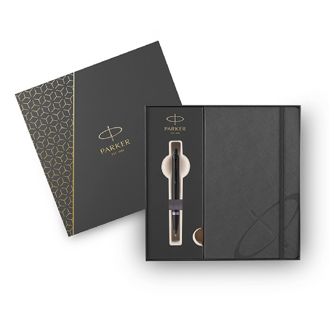 Parker IM Vibrant Rings Amethyst Στυλό Purple (Set Ballpen and Notebook)