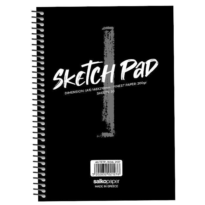 Salko Μπλοκ Σχεδίου Σπιράλ Sketch Pad A5 (148x210mm)