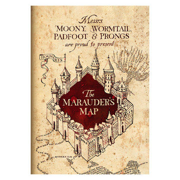 Salko Τετράδιο Καρφίτσα (Harry Potter The Marauder’s Map) 40 Φύλλων, Α4