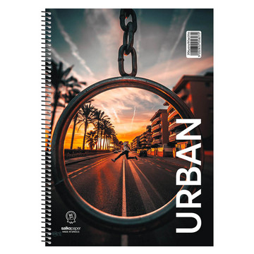 Salko Τετράδιο Σπιράλ 4 Θεμάτων (Urban) 120 Φύλλων/240 σελίδων, 21x29cm