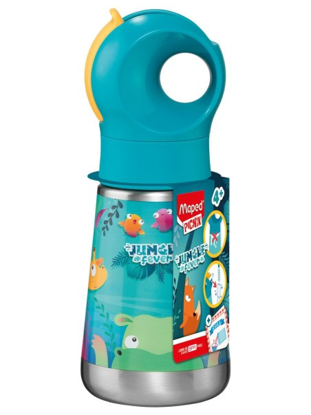Μπουκάλι Ισοθερμικό Παιδικό Ανοξείδωτο Picnic Jungle Fever (350ml)
