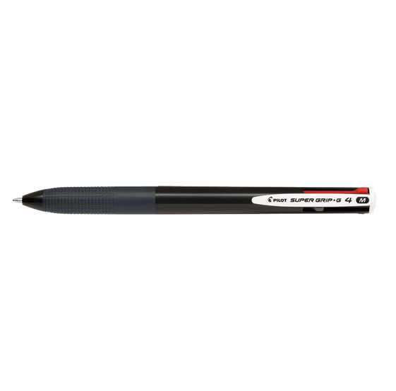 PILOT Στυλό Super Grip G4 1.0mm 4 Χρώματα – Μαύρο Σώμα
