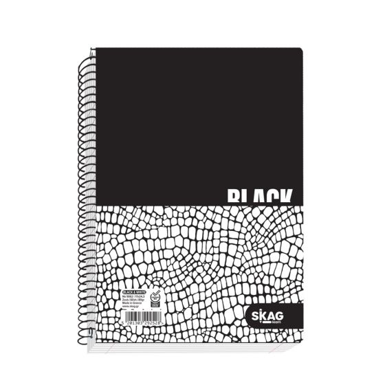 Skag Τετράδιο Σπιράλ Black&White 3 Θεμάτων 90φύλλων Α4 (Νο.9073)