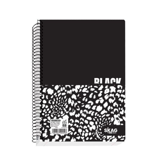 Skag Τετράδιο Σπιράλ Black&White 2 Θεμάτων 60φύλλων Α4 (Νο.9072)