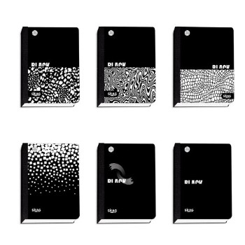 Skag Ημερολόγιο ''Flexbook'' με λάστιχο Black & White 14x21 (12μηνο)
