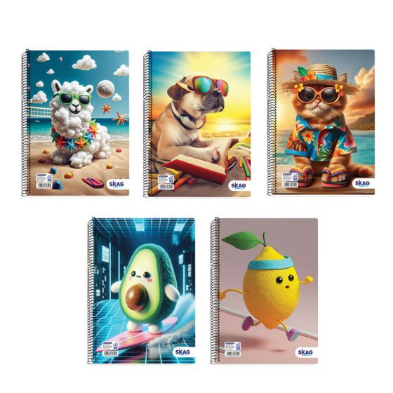 Skag Τετράδιο (Neon Kidz) 2 Θεμάτων Α4 (Νο9332)