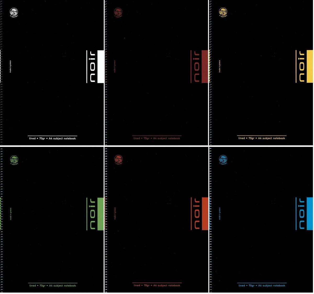 Typotrust Τετράδιο Σπιράλ ''Noir''  B5 4 θεμάτων