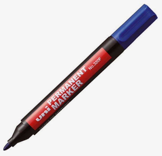Uni-Ball Ανεξίτηλος Μαρκαδόρος Mitsubishi No.320F (Μπλε)