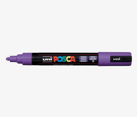 Uni Posca(Uni-Ball) Μαρκαδόρος PC-5M 1.8-2.5mm (Βιολετί)