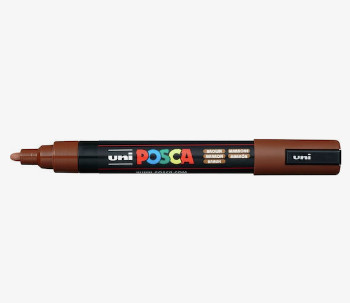 Uni Posca(Uni-Ball) Μαρκαδόρος PC-5M 1.8-2.5mm (Καφέ)