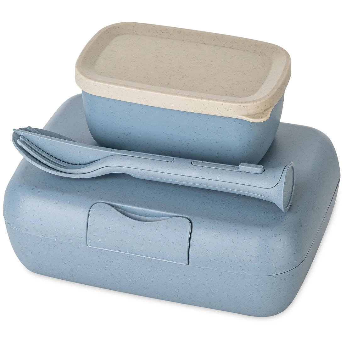 Koziol Δοχείο Φαγητού/Lunch box ''Candy Ready'' με Μαχαιροπίρουνα (3τμχ) Γαλάζιο
