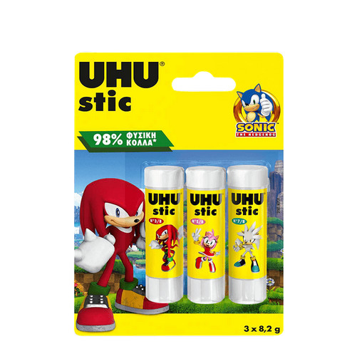UHU Κόλλα Stick Sonic Edition (3τμχ * 8,2gr)