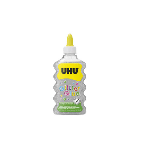 UHU Χρυσοκόλλα Glitter Glue 177ml (Ασημί)