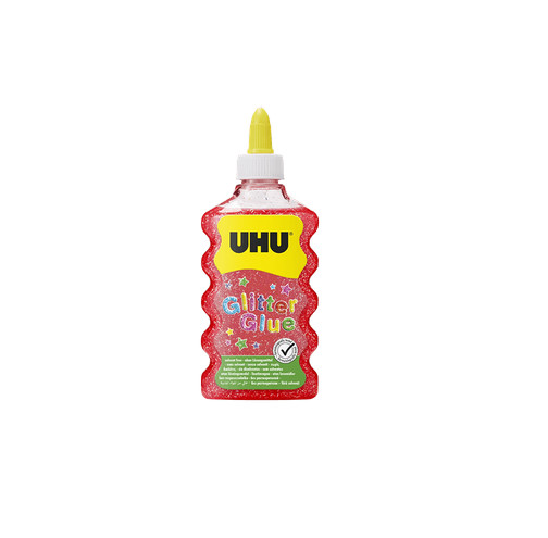 UHU Χρυσοκόλλα Glitter Glue 177ml (Κόκκινο)