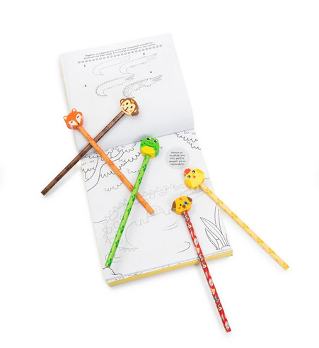 Μαθαίνω να σχεδιάζω βήμα βήμα  υπέροχα ζωάκια.

Με τις πιο διασκεδαστικές ξυλομπογιές χρωματίζω πρωτότυπες ζωγραφιές και όμορφες σκηνές!