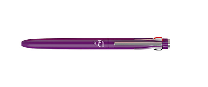 Morris Justclick Στυλό StarFlo 3C 0.7mm Dark Violet (Με 3 Μελάνια Γραφής)