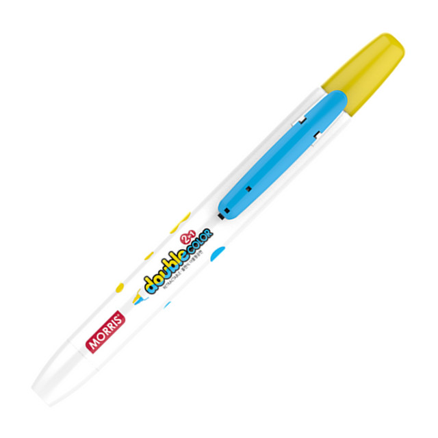 Morris JustClick Double Μαρκαδόρος Υπογράμμισης 2 σε 1 MRH-106 (Yellow/Blue)