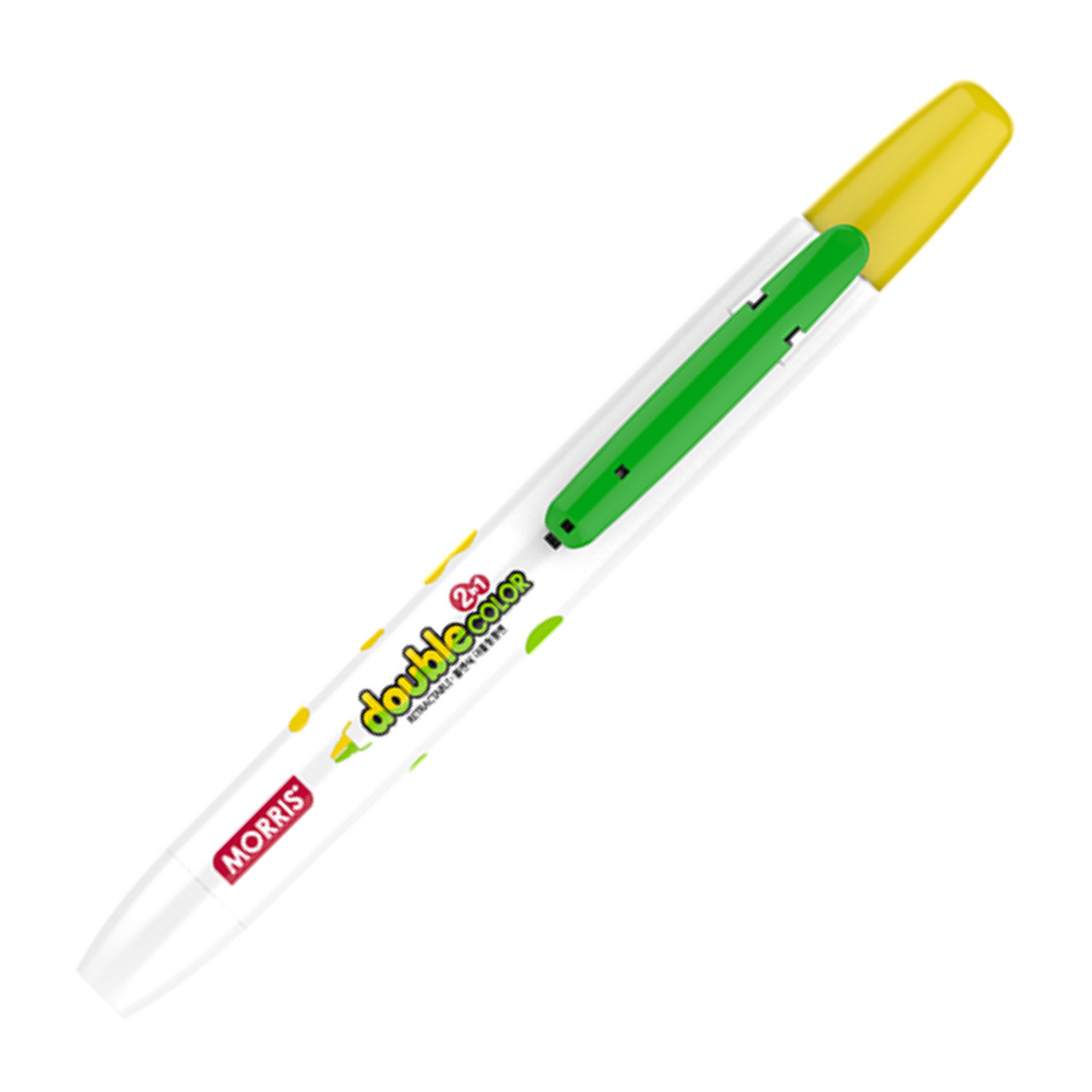 Morris JustClick Double Μαρκαδόρος Υπογράμμισης 2 σε 1 MRH-106 (Yellow/Green)