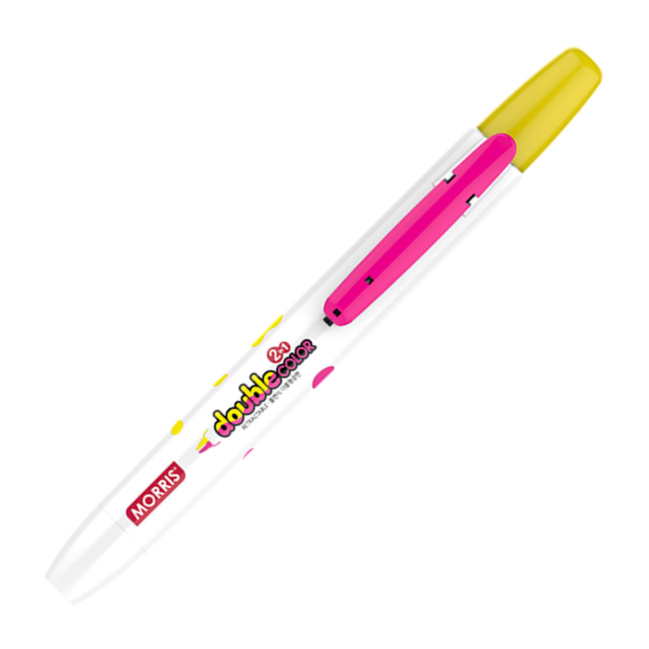 Morris JustClick Double Μαρκαδόρος Υπογράμμισης 2 σε 1 MRH-106 (Yellow/Pink)