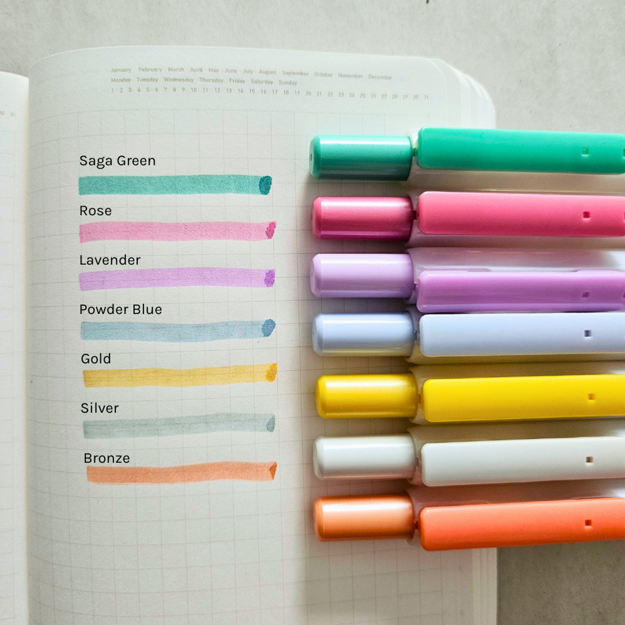 Morris Just Click Μαρκαδόρος Υπογράμμισης με Glitter 3,5 MRH-605 (Silver)