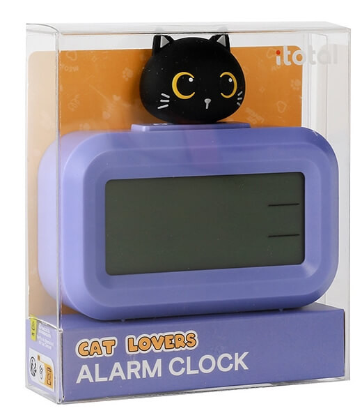 iTotal Επιτραπέζιο Ρολόι Mini Black Cat - iTotal