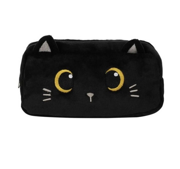 itotal Κασετίνα Plush με 1 Θήκη (Black Cat)