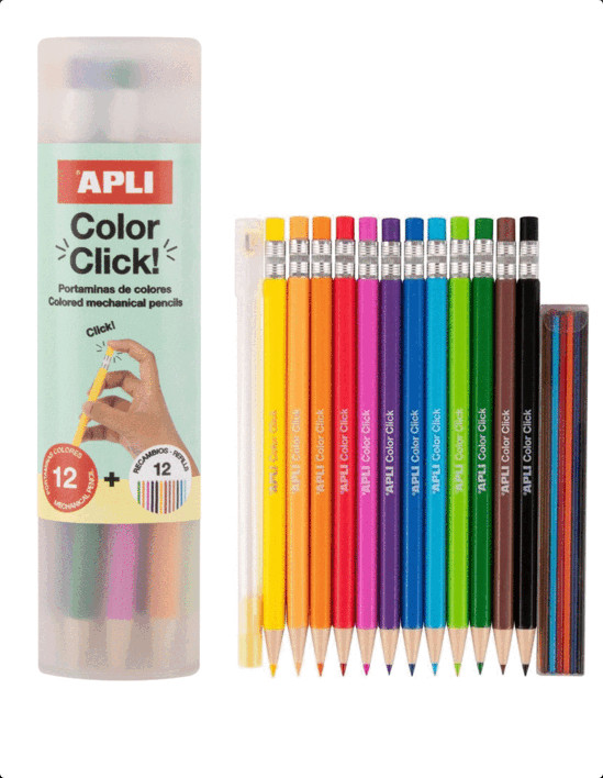 Apli Kids Color Click Ξυλομπογιά (12 χρώματα) - Apli Kids